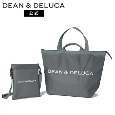 ディーンアンドデルーカ トラベルバッグ チャコールグレー