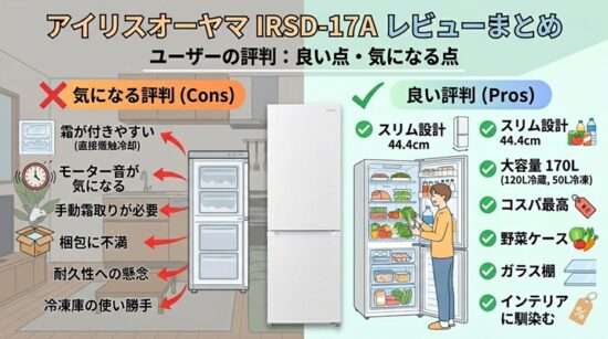 アイリスオーヤマ 170L 2ドア 冷凍冷蔵庫 IRSD-17A