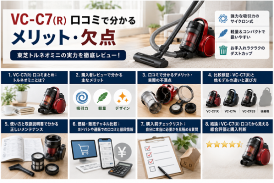 東芝 サイクロン式クリーナー グランレッド VC-C7(R)